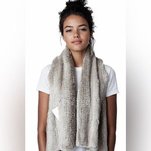 Taupe Knit Fur Vest - 100% Real Rabbit